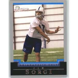  2004 Bowman #198 Jim Sorgi RC   Indianapolis Colts (RC 