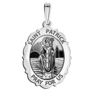  Saint Patrick Medal Scallopped Oval Jewelry