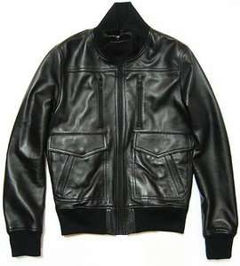 Mens Leather Bomber Jacket Pilot Style New All Sizes  