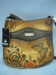 Biacci Handpainted Leather Handbag With Tag  