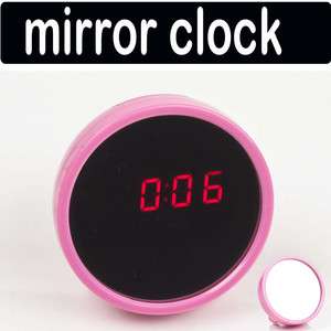 Digital LED Beauty Mirror Alarm Clock Time LCD Display  