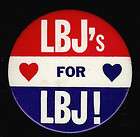 lbj campaign buttons  