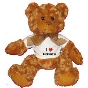  I Love/Heart Locksmiths Plush Teddy Bear with WHITE T 