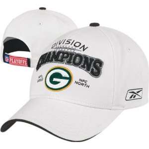  Men`s Green Bay Packers Division Champs White Adjustable 