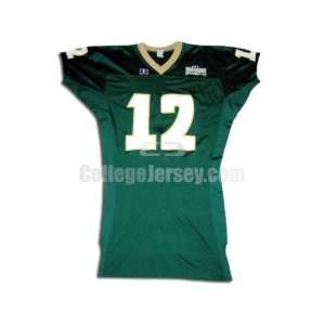 Green No. 12 Game Used Colorado State Russell Football Jersey  