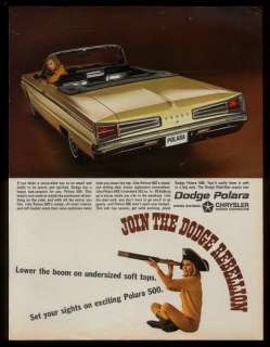 1966 Dodge Polara convertible car photo print ad  
