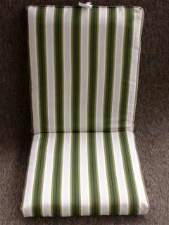 Outdoor Patio Chair Cushions ~ Lakefront Stripe ~ 21 X 45.5 x 3.25 