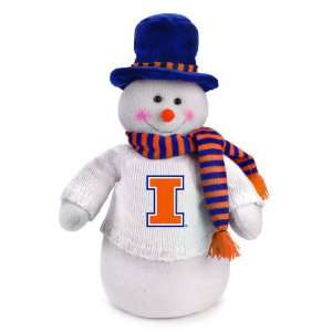  18 NCAA Illinois Illini Plush Dressed for Winter Snowman 
