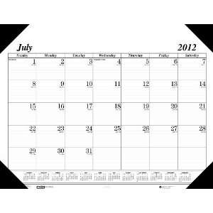 14 Month July 2012 to August 2013 Refillable Desk Pad Calendar 22 x 17 