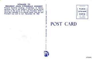 CARDINAL CUSHING LAST RITES JOHN F. KENNEDY FUNERAL  