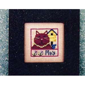  Kitty Kalendar May   Cross Stitch Pattern Arts, Crafts 