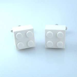 LEGO Block Cufflinks   White