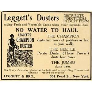  1907 Ad Leggetts Champion Potato Duster Insecticides 