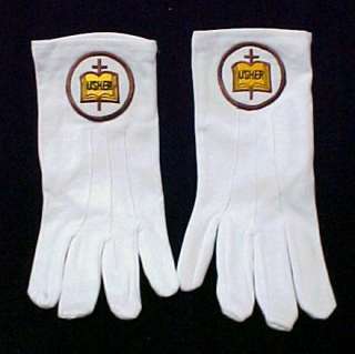 brand new 100 % white nylon knit usher gloves wrist