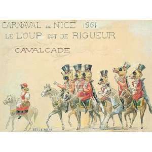  Carnaval De Nice (Le Loup), 1961 by Unknown 23x17 Health 