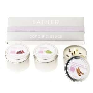  LATHER Candle Classics, 3 Count Box Beauty