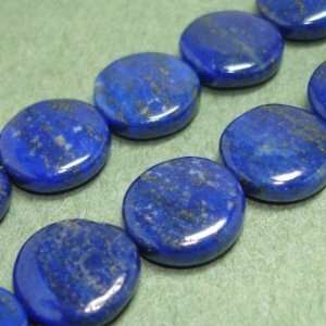  Lapis Lazuli 10mm coin beads 16 inch 