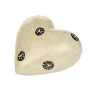 Soapstone Paperweight Natural with Pinwheel Kisii my Heart 