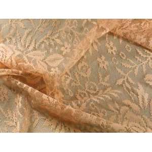  Polyester Blend Lace Peach Fabric Arts, Crafts & Sewing