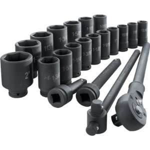  Klutch Ratchet and Impact Sockets   3/4in. Drive, 21 Pc 