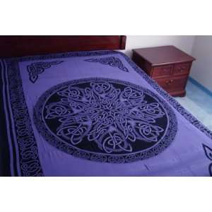  Knot Mandala Purple/Black Tapestry 