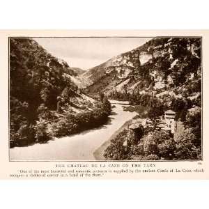  1908 Halftone Print Chateau De Lacaze River Tarn Landes 