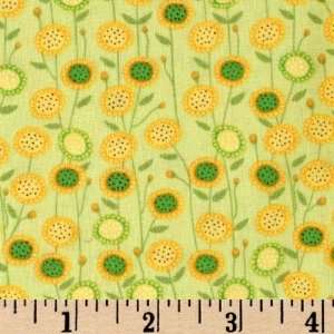   Blossom Lane Flowers Citron Fabric By The Yard Arts, Crafts & Sewing