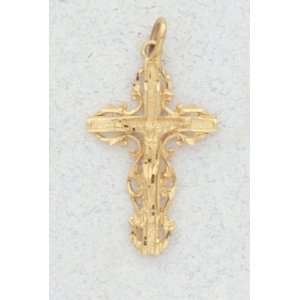  14 kt Gold Religious Medal   Latin Crucifix   In a Premium 