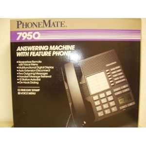  PhoneMate 7950 ANSWERING MACHINE WITH FEATURE PHONE 