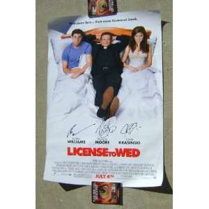 License to Wed Signed x 3 Single Sided 1 Sheet Theatrical Movie Poster 