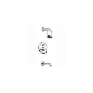 Perlrand Pressure Balance Tub and Shower Set Trim with Curved Lever 