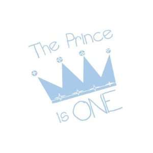  Prince Crown 1st Birthday Round Stickers Arts, Crafts 