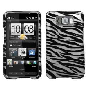 Zebra Stripes (Silver/Black) Protector Case for HTC HD2 