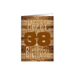    38th Birthday, Carved wood for a handyman Card Toys & Games