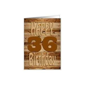    36th Birthday, Carved wood for a handyman Card Toys & Games