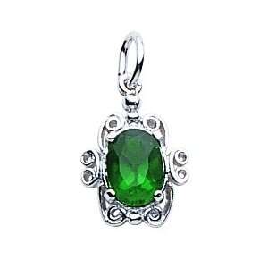  Rembrandt Charms May Birthstone Charm, .925 Sterling 