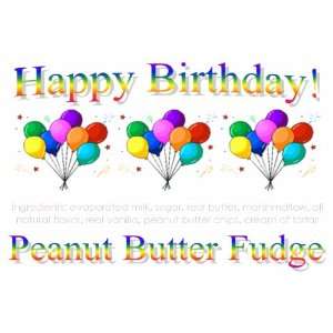 Custom Labeled Gift Birthday Balloons Peanut Butter Fudge Box 