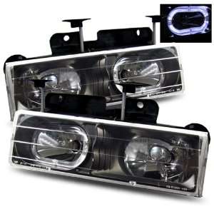    88 98 Chevy Full Size Carbon LED Halo Headlights Automotive