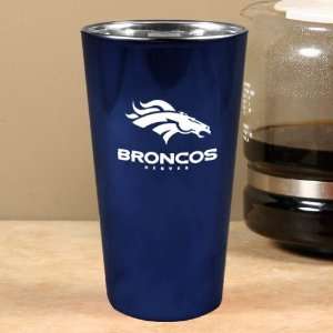  NFL Denver Broncos Navy Blue Lusterware Pint Cup Sports 