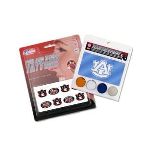    Auburn Tigers Face Paint and Tattoo Pack