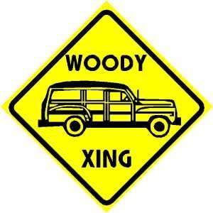  WOODY CROSSING sign * street classic wagon