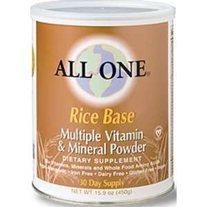  Nutrient Powder Milk Free Rice Base 15.9 Oz   All One 