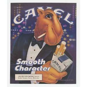  1990 Joe Camel Smooth Character Lights Cigarette Print Ad 