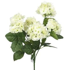  22 Beautiful Hydrangea Silk Bush Bridal Bouquet   Cream 