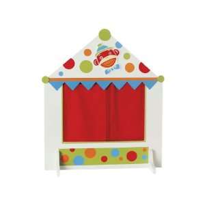  Toys Puppet Theatre Wood Fabric 23 X 4 1/4 X 27