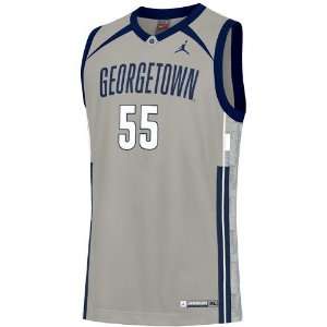 Nike Jordan Georgetown Hoyas #55 Grey Replica Basketball Jersey 