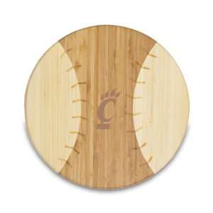 round x 0.75 board made of eco friendly bamboo in a baseball design 