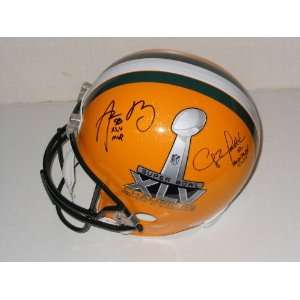 CLAY MATTHEWS AND AARON RODGERS SIGNED SUPERBOWL MINI