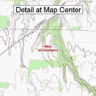   Quadrangle Map   Milan, Ohio (Folded/Waterproof)