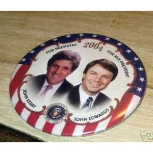  campaign pin pinback button politicaL BADGE KERRY 3 